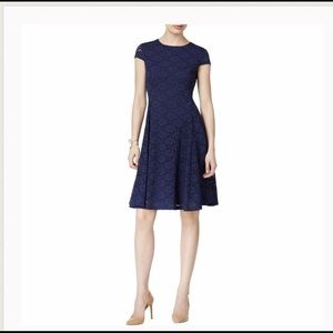 Alfani Navy Lace Dress -14